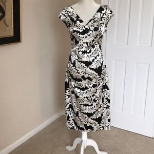 Black and white mid length dress